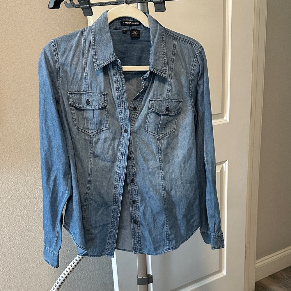 Sandra Ingrish Denim Button-up Shirt